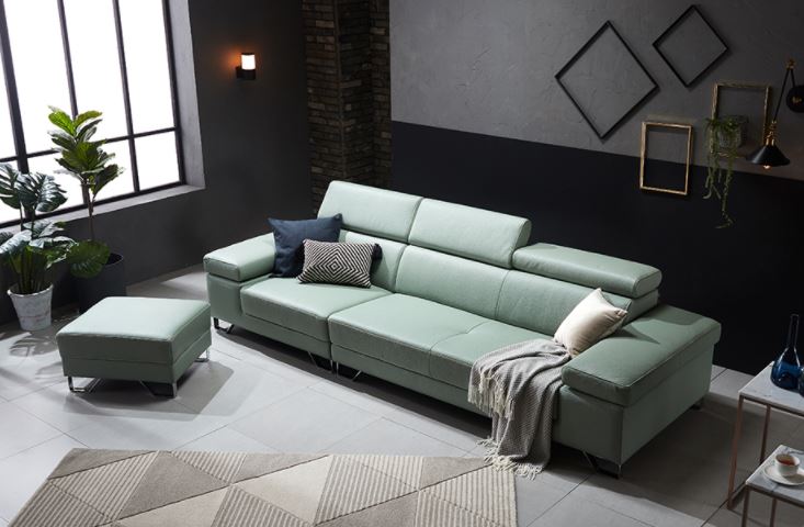 Mẫu sofa giả da Malaysia hiện đại HNS06