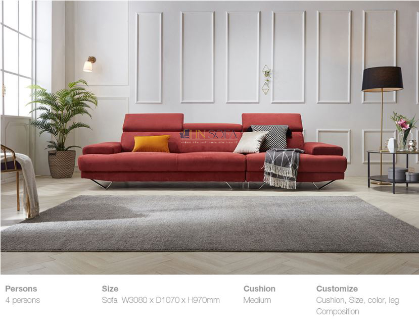 Sofa văng nỉ kiểu mới HNSN11