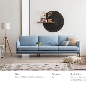 Alternative view of Sofa băng 3 chỗ bọc nỉ Hàn Quốc cao cấp HNSN13