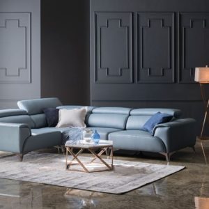 Sofa góc L hiện đại bọc da Mỹ cao cấp HNS11