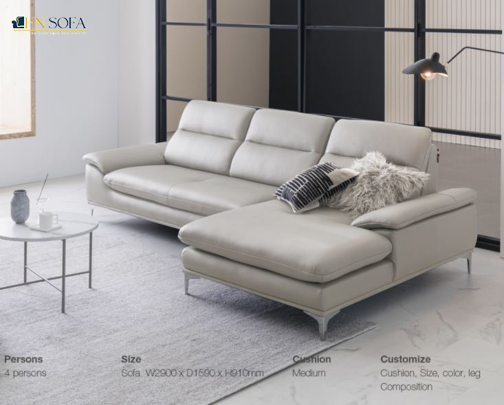 Mẫu sofa văng hiện đại da Nhật Bản HNS23 - Ảnh 11