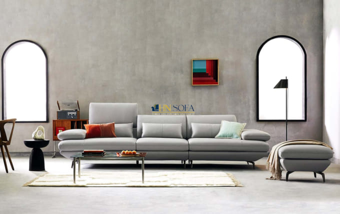 Sofa văng hiện đại da Hàn cao cấp HNS35 - Ảnh 6