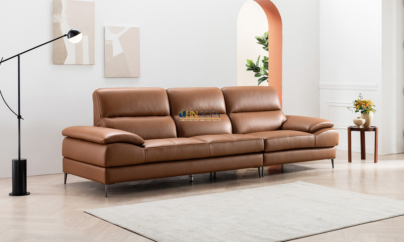 Mẫu sofa văng da Malaysia 3 chỗ HNS59 - Ảnh 2