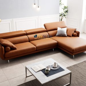 Sang trọng và thời thượng cùng Sofa L giả da Hàn Quốc HNS70
