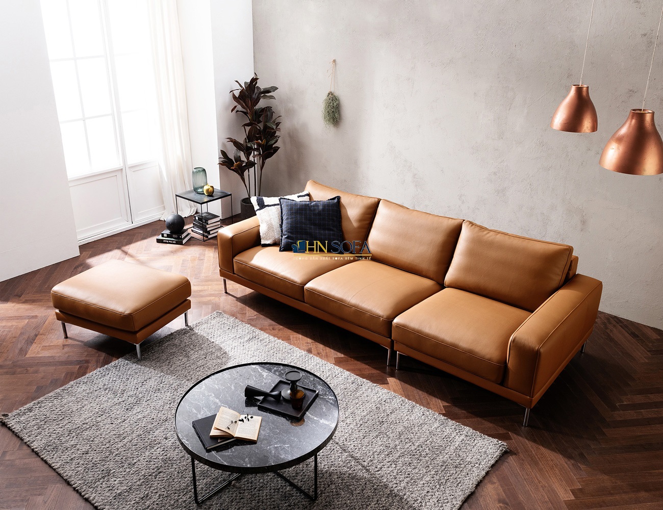 Sofa văng da bò Ý HNS88 - Cho cuộc sống tiện nghi và phong cách - Ảnh 2