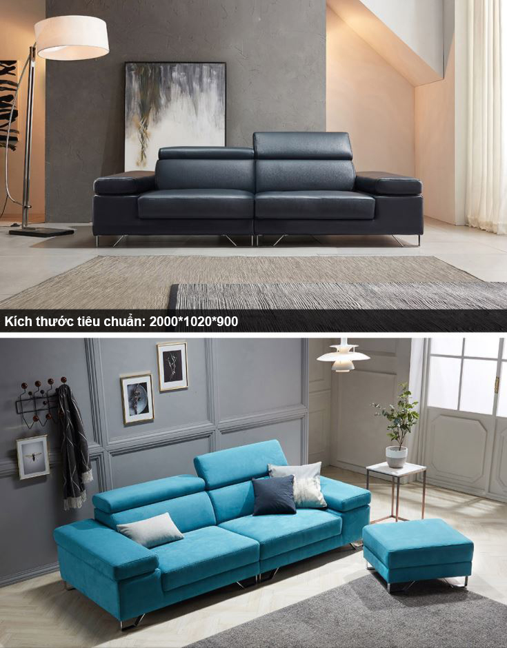 Mẫu Sofa Da Hiện Đại HNS06