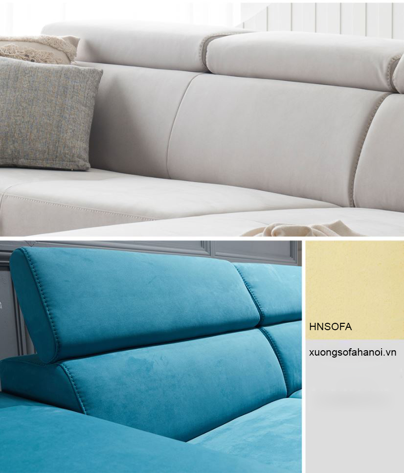 Mẫu sofa nỉ Việt góc L HNSN09 tối ưu từng chi tiết không gian! - Ảnh 5