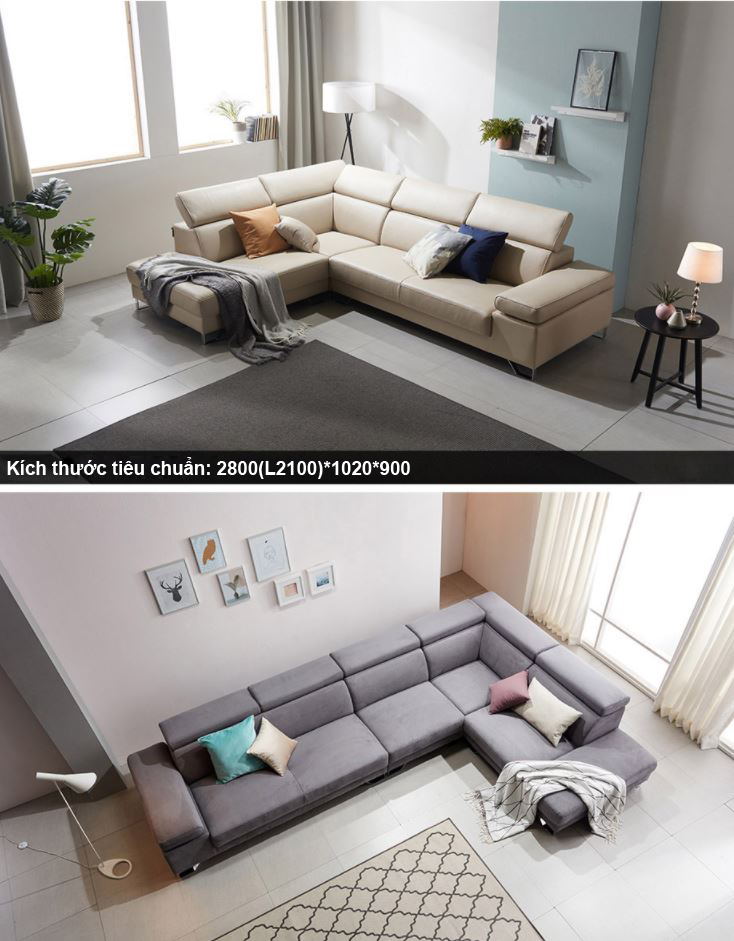Mẫu Sofa Da Hiện Đại HNS06