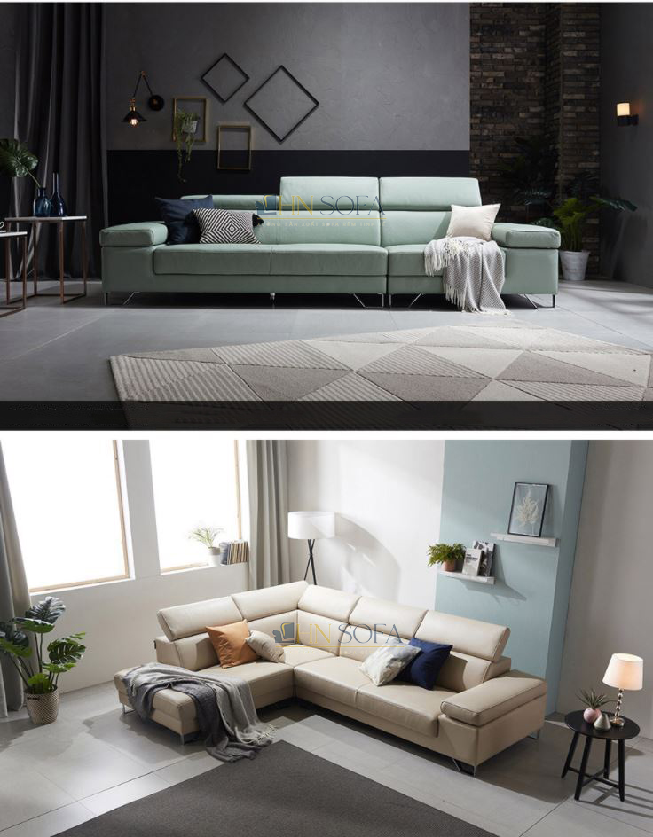 Mẫu sofa nỉ Việt góc L HNSN09 tối ưu từng chi tiết không gian!