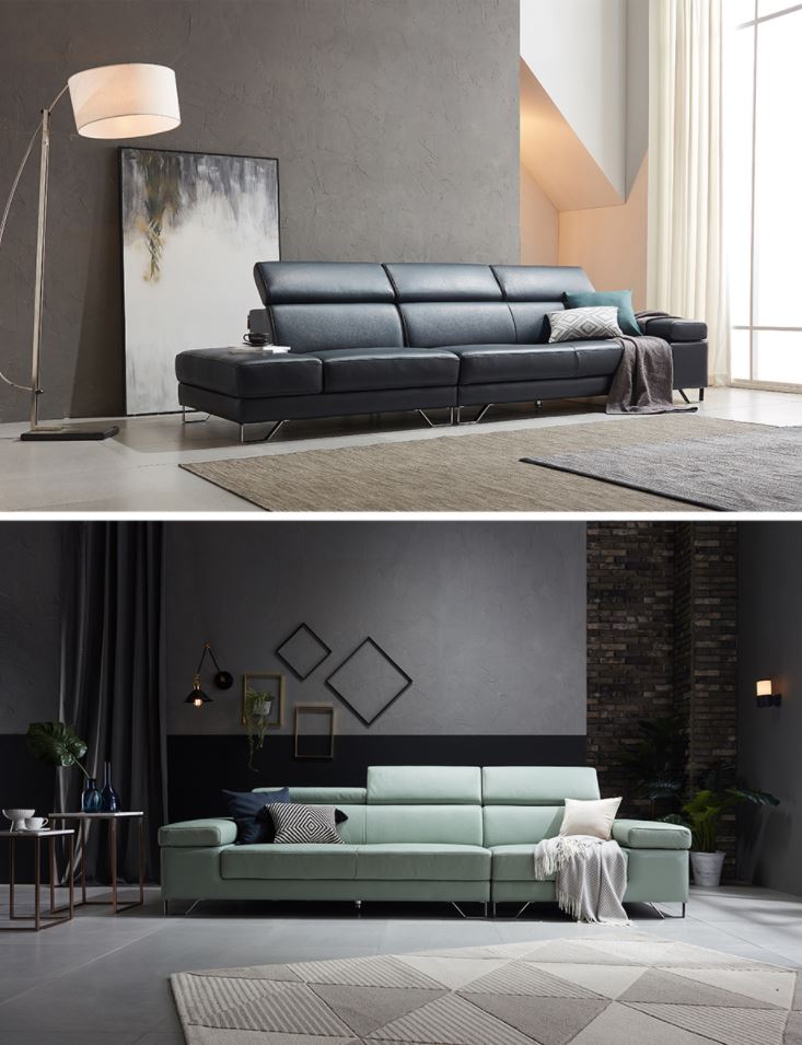 Mẫu sofa giả da Malaysia hiện đại HNS06 - Ảnh 3