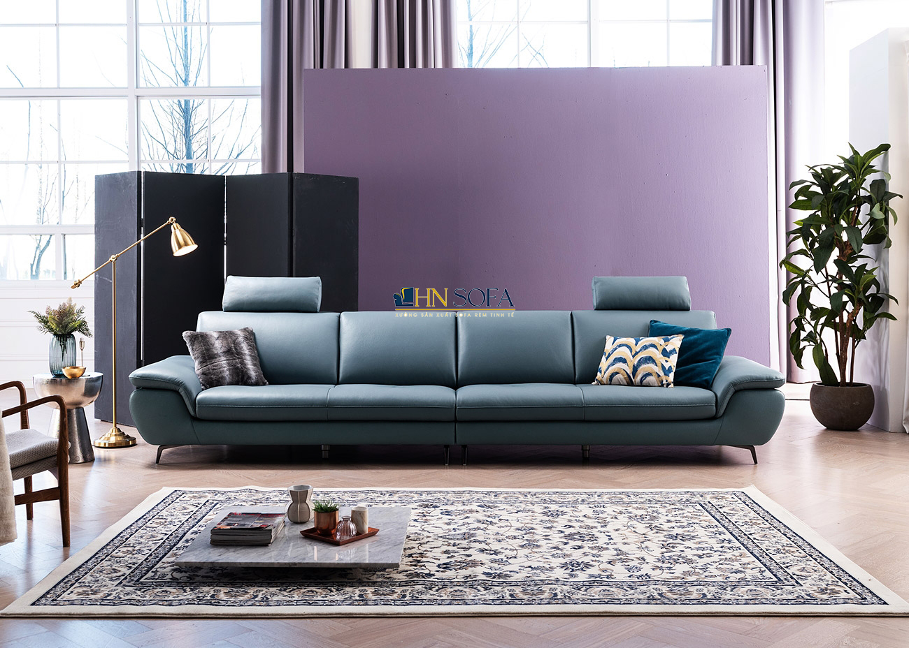Sofa văng 4 chỗ ngồi da Anh Quốc HNS97 - Đẳng cấp vượt thời gian - Ảnh 3