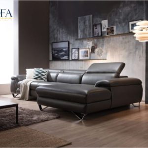 Sofa góc chữ L bọc da Ý HNS28
