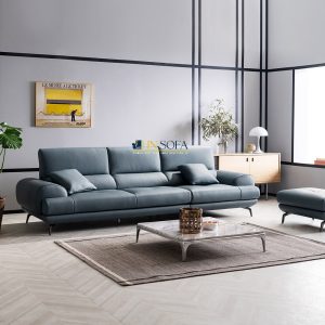 Alternative view of Mẫu sofa văng hiện đại da Malaysia HNS33