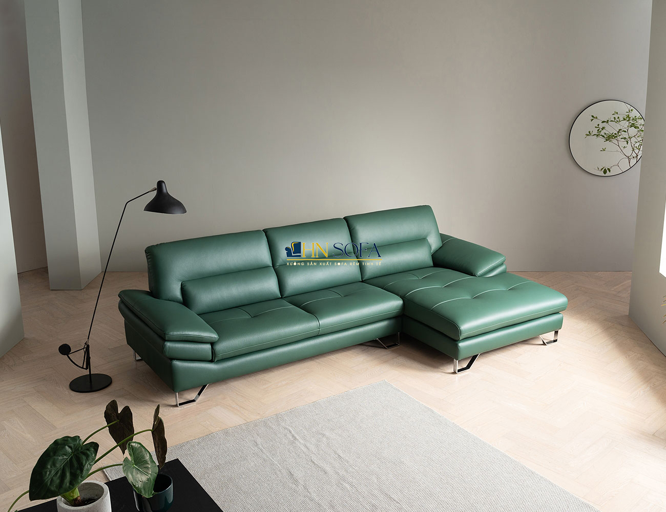 Sofa góc L giả da Malaysia HNS67 - Cá tính và độc đáo - Ảnh 3