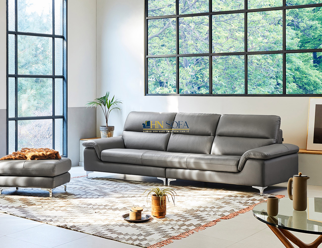 Trải nghiệm không gian quý phái và khoáng đạt cùng sofa văng HNS74