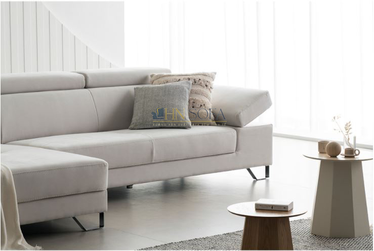 Mẫu sofa nỉ Việt góc L HNSN09 tối ưu từng chi tiết không gian! - Ảnh 2