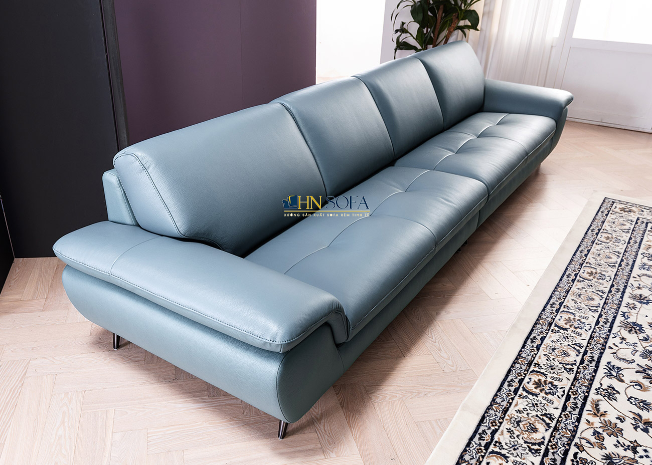 Sofa văng 4 chỗ ngồi da Anh Quốc HNS97 - Đẳng cấp vượt thời gian - Ảnh 4