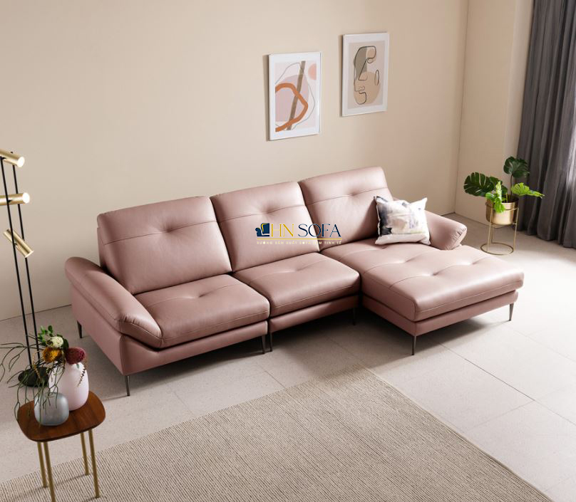 Sofa góc L giả da Hàn Quốc HNS65