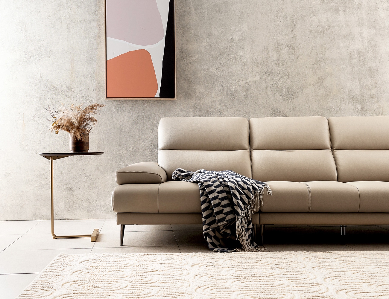 Sofa văng cao cda bò Brazil HNS90 - Vẻ đẹp của sự lịch lãm - Ảnh 3