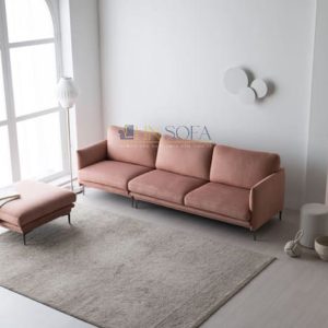 Sofa văng nỉ Hàn HNSN08 hồng vỏ đỗ ngọt ngào, thanh lịch