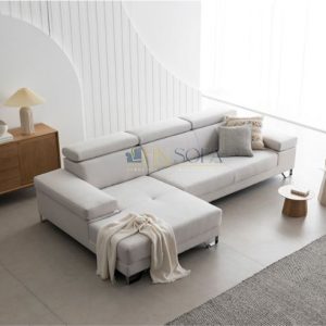 Mẫu sofa nỉ Việt góc L HNSN09 tối ưu từng chi tiết không gian!
