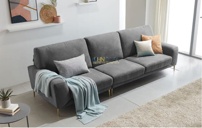 Mẫu ghế sofa văng bọc nỉ HNSN14