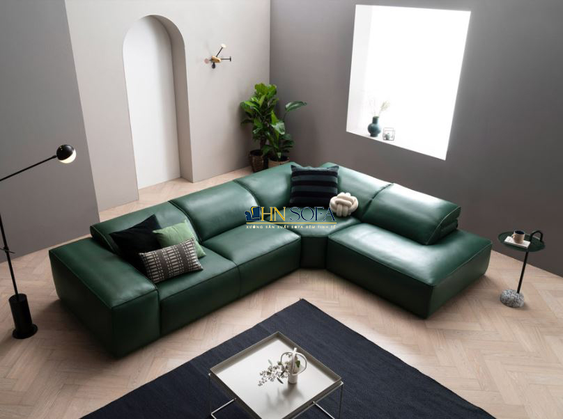 Mẫu sofa góc L giả da Malaysia HNS51 - Ảnh 7