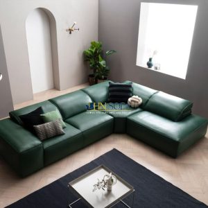 Mẫu sofa góc L giả da Malaysia HNS51