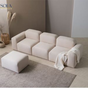 Sofa bọc nỉ HNSN01 sang trọng theo phong cách Ý
