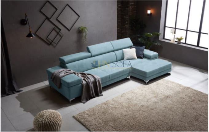 Mẫu sofa nỉ Việt góc L HNSN09 tối ưu từng chi tiết không gian! - Ảnh 3