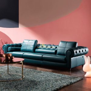 Mẫu sofa văng tân cổ điển da Hàn HNS46