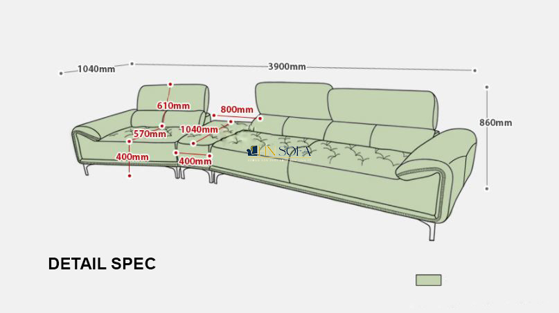 Mẫu sofa tân cổ điển bọc da Anh Quốc HNS47 - Ảnh 5