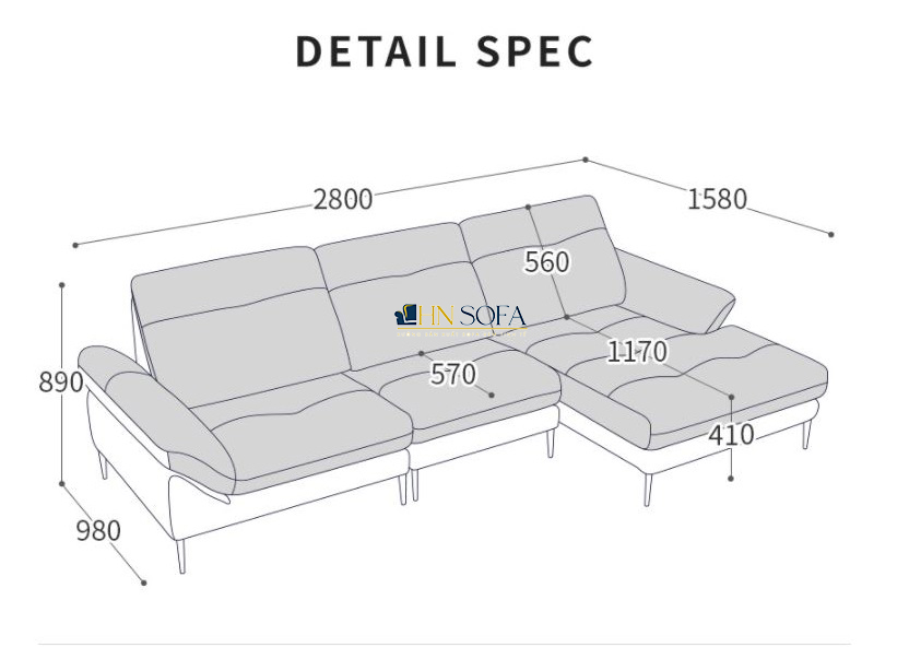 Sofa góc L giả da Hàn Quốc HNS65 - Thiết kế hiện đại, công năng tối ưu - Ảnh 8