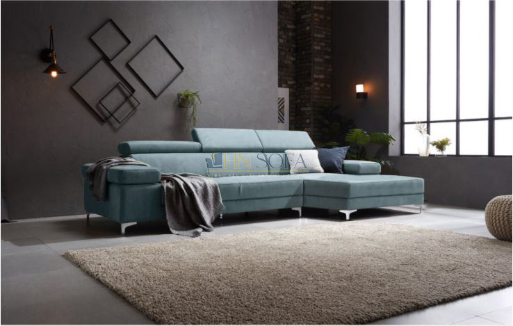 Mẫu sofa nỉ Việt góc L HNSN09 tối ưu từng chi tiết không gian! - Ảnh 4