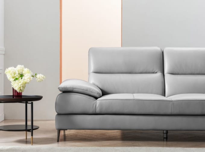 Mẫu sofa góc L hiện đại bọc da HNS58 - Ảnh 7