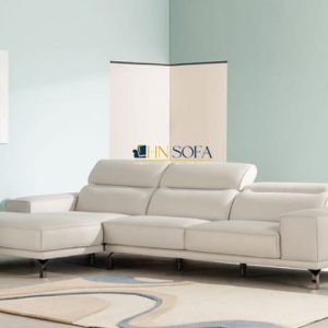 Tạo điểm nhấn cho phòng khách với sofa góc L da Hàn HNS61