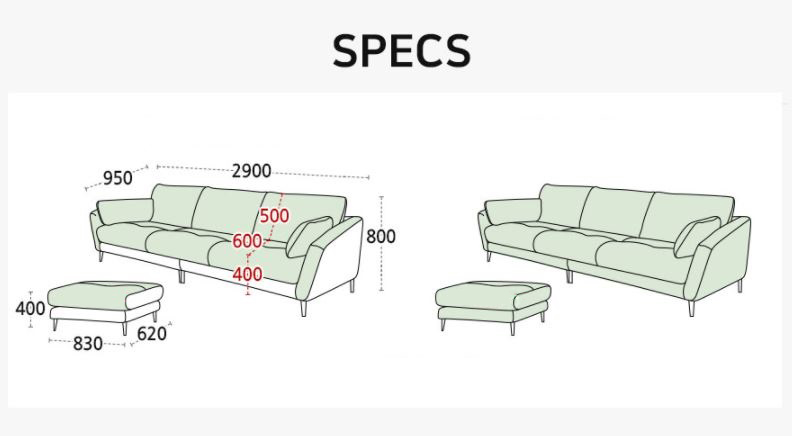 Sofa văng giả da bò Ý 100% HNS77 cao cấp, đa dạng công năng - Ảnh 5