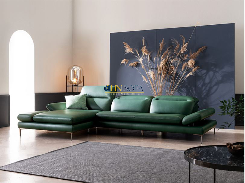Mẫu sofa góc giả da Anh Quốc HNS53
