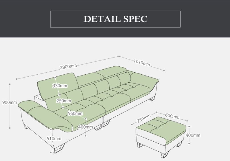 Sang trọng, hiện đại cùng mẫu sofa da Microfiber HNS71 - Ảnh 6