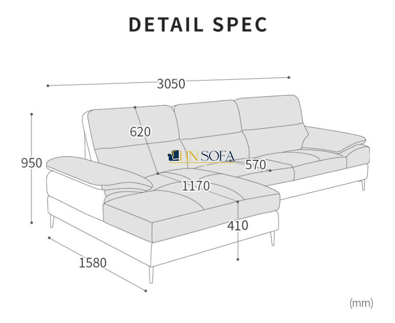 Mẫu sofa góc L hiện đại bọc da HNS58 - Ảnh 8
