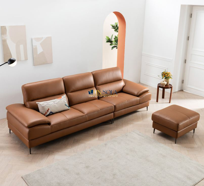 Mẫu sofa văng da Malaysia 3 chỗ HNS59