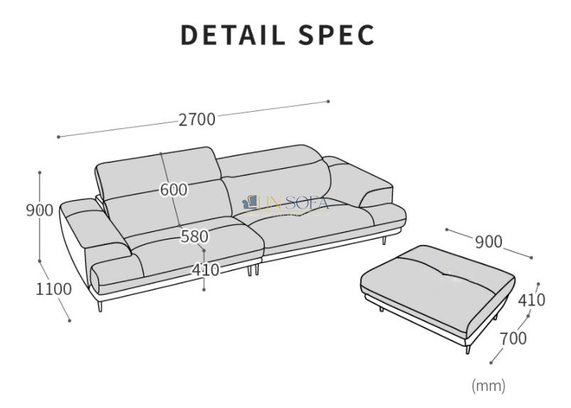 Mẫu sofa văng 2 chỗ da Microfiber nhập khẩu HNS42 - Ảnh 6