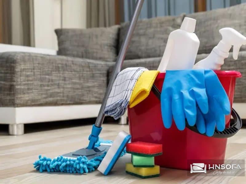 Dụng cụ cần chuẩn bị khi làm sạch sofa bằng baking soda