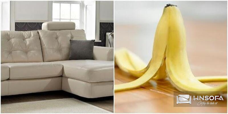 Dùng vỏ chuối chà nhẹ để làm sạch ghế da màu trắng