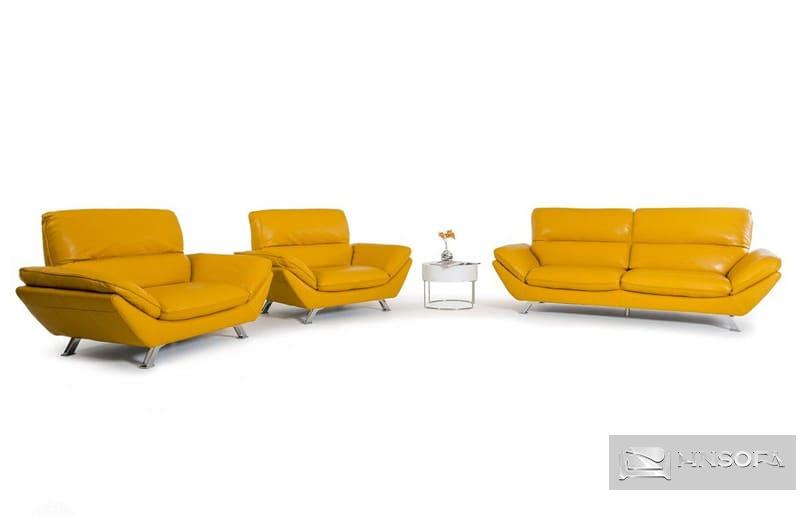 Ghế sofa da vàng mang lại vẻ đẹp quý phái