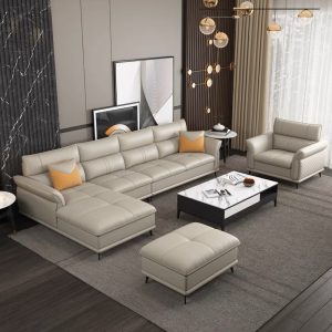Sofa góc L HNS144 bọc da Hàn Quốc