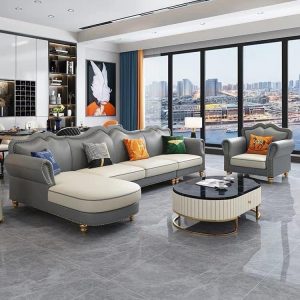 Alternative view of Sofa tân cổ điển góc L HNS149 sang trọng
