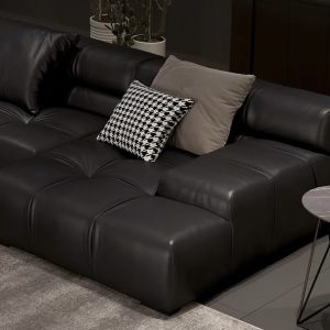 Alternative view of Sofa góc HNS150 bọc da bò Ý