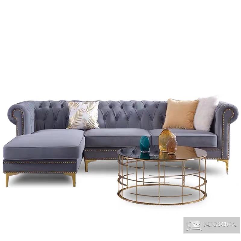 Sofa tân cổ điển góc L HNS151 bọc nỉ Hàn Quốc - Ảnh 2