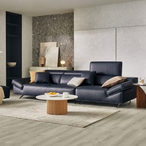 Sofa văng HNS161 bọc da Microfiber của Ý
